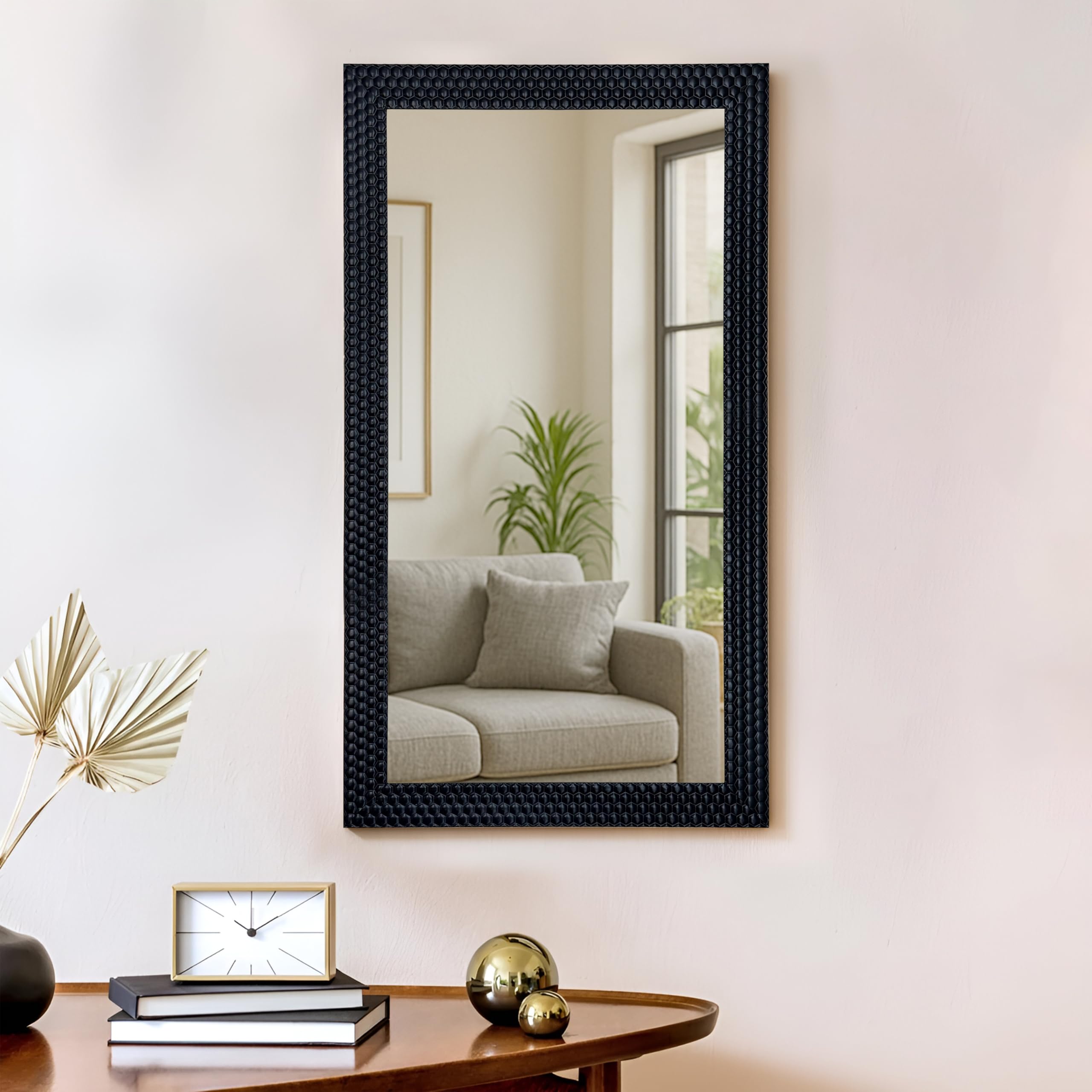 Buy Art Street Decorative Wall Mirror/Looking Glass Black Bar Flat